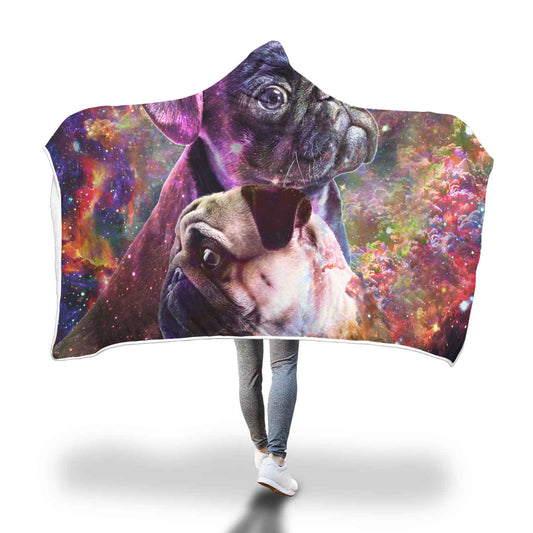 Pug Hooded Blanket