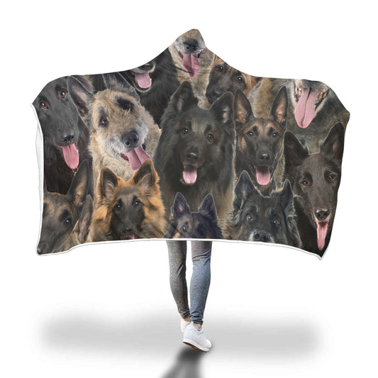 Belgian Shepherd Hooded Blanket