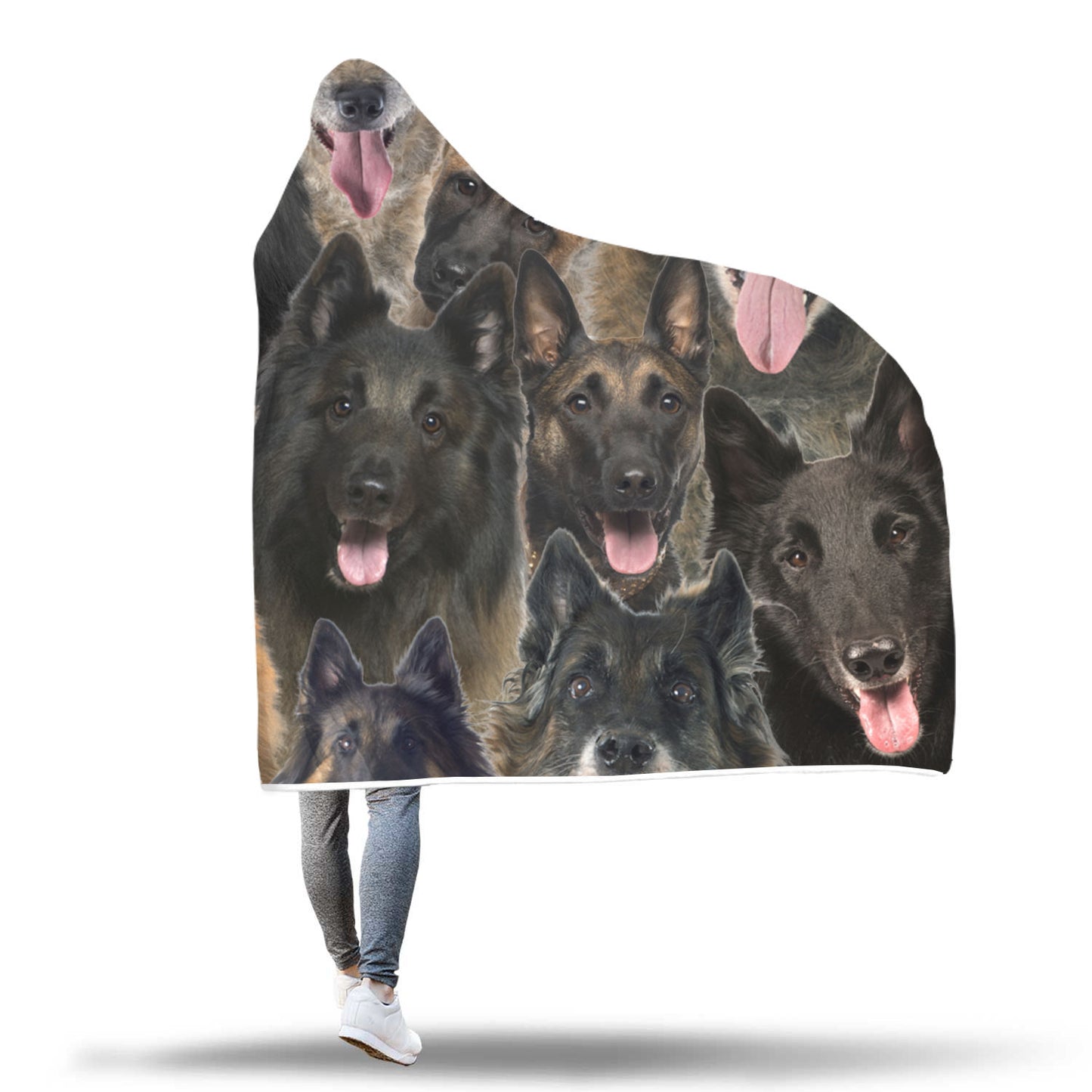 Belgian Shepherd Hooded Blanket