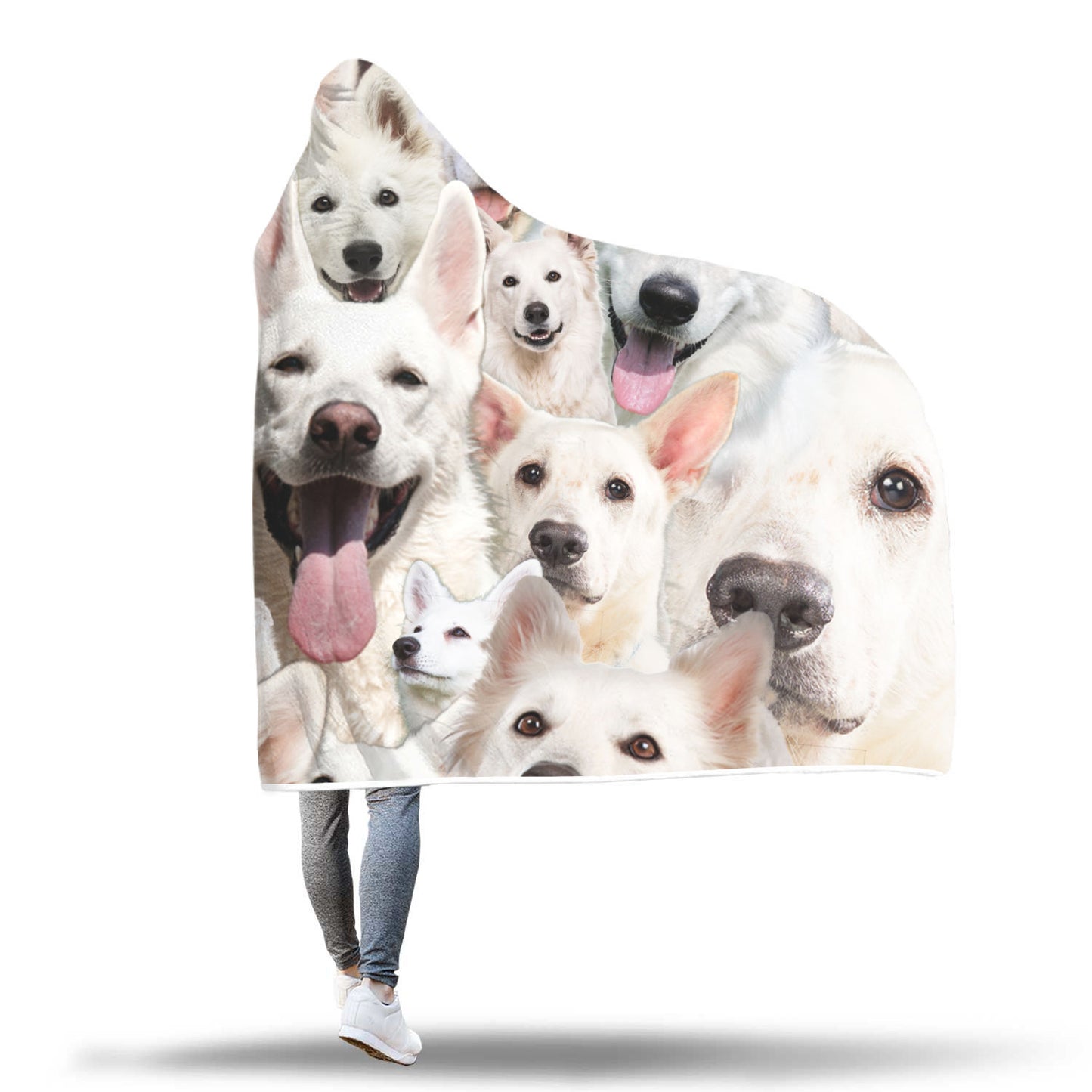 Berger Blanc Suisse Hooded Blanket