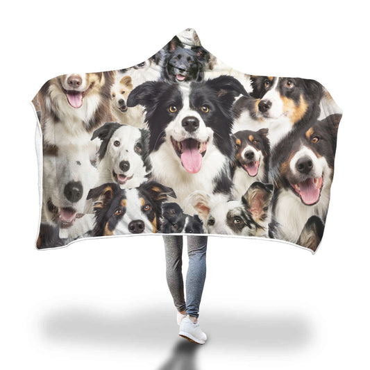 Border Collie Hooded Blanket