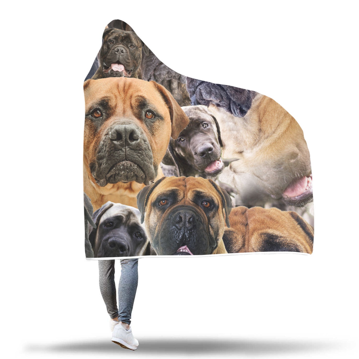 Bullmastiff Hooded Blanket