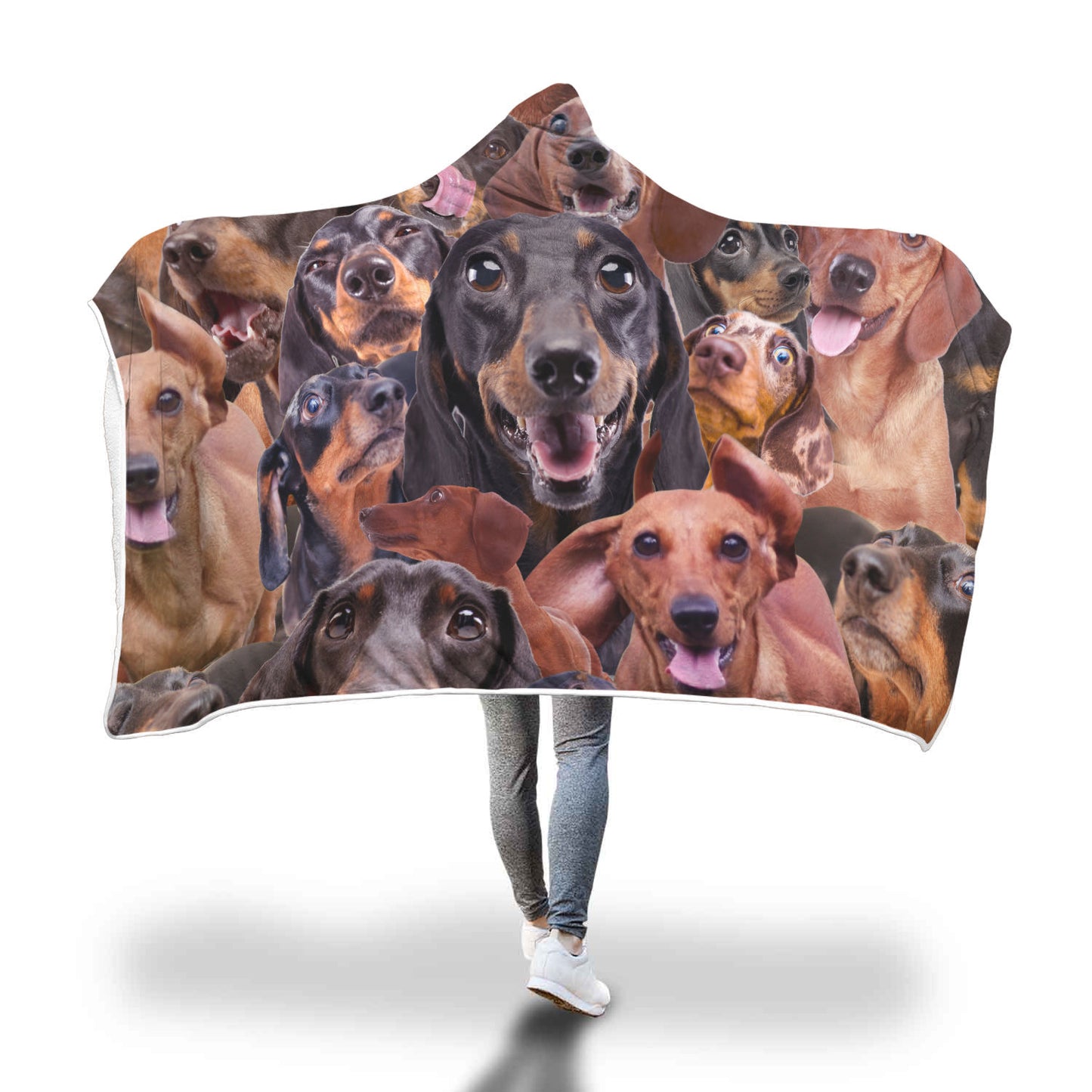 Dachshund Hooded Blanket