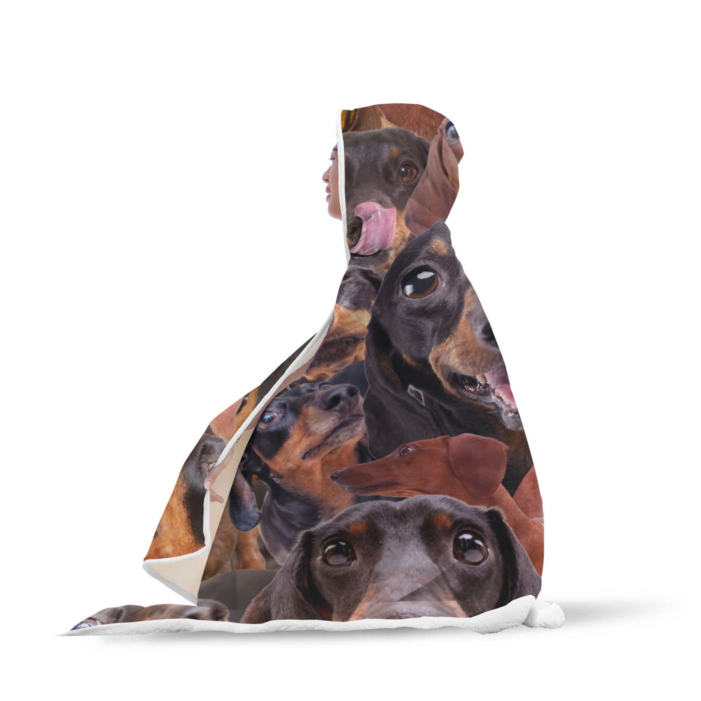 Dachshund Hooded Blanket