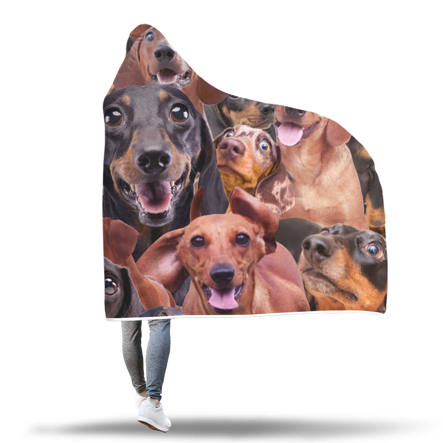 Dachshund Hooded Blanket