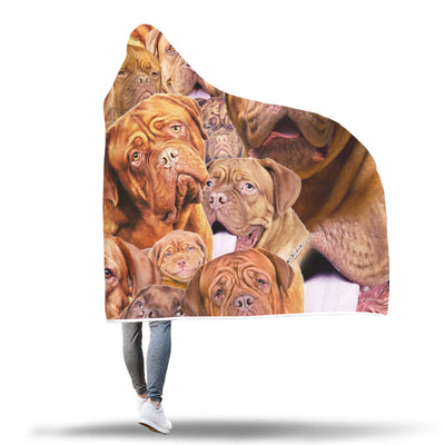 Dogue de Bordeaux Hooded Blanket