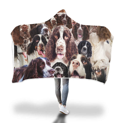 English Springer Spaniel Hooded Blanket