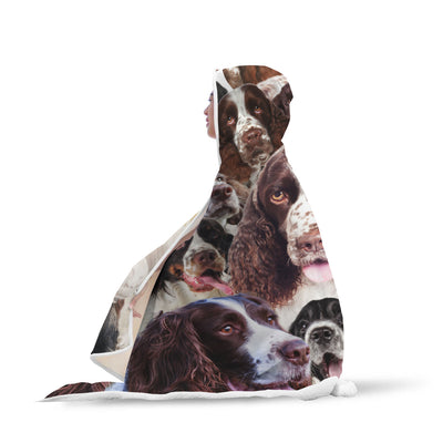 English Springer Spaniel Hooded Blanket