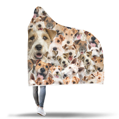 Fox Terrier Hooded Blanket