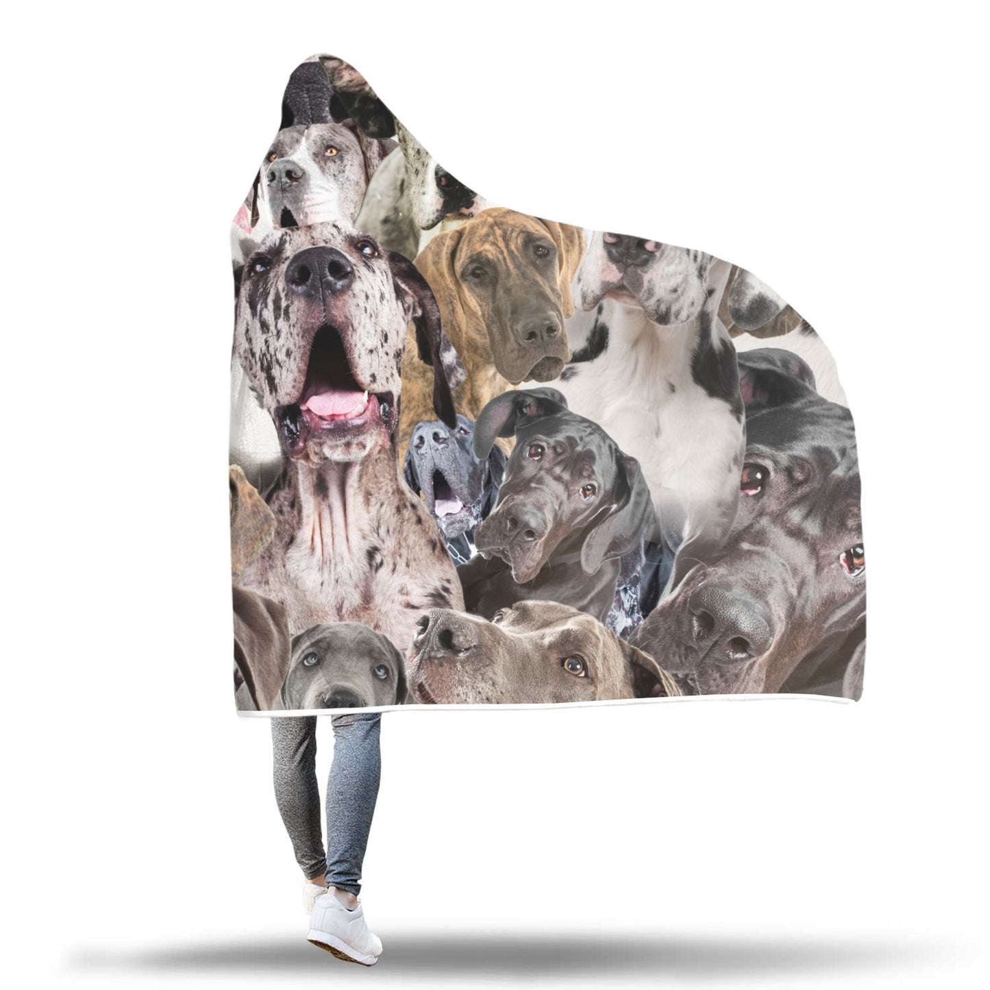 Great Dane Hooded Blanket