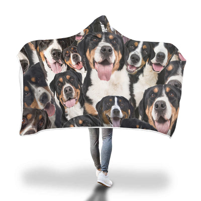 Greater Swiss Mountain Dog Hooded Blanket