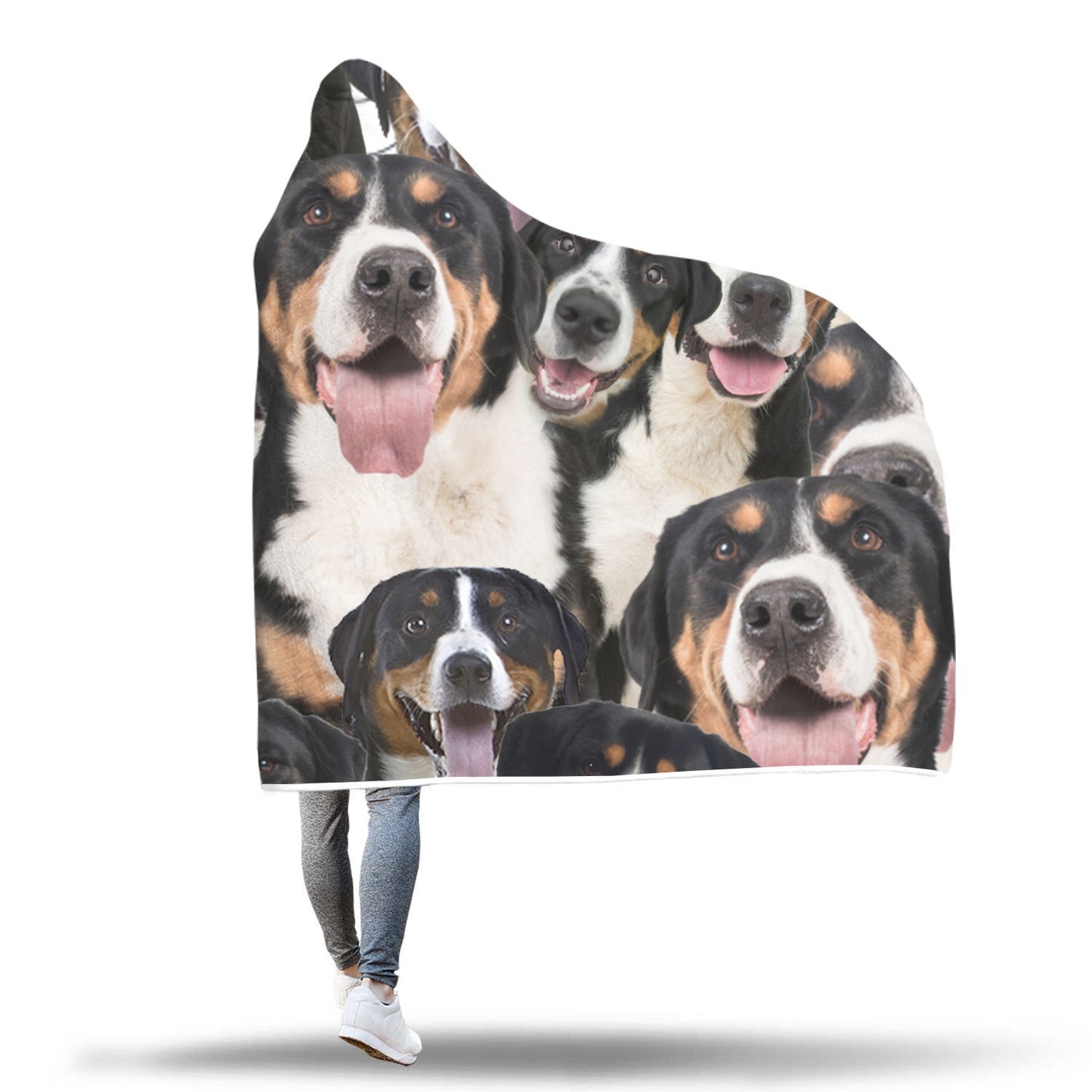 Greater Swiss Mountain Dog Hooded Blanket