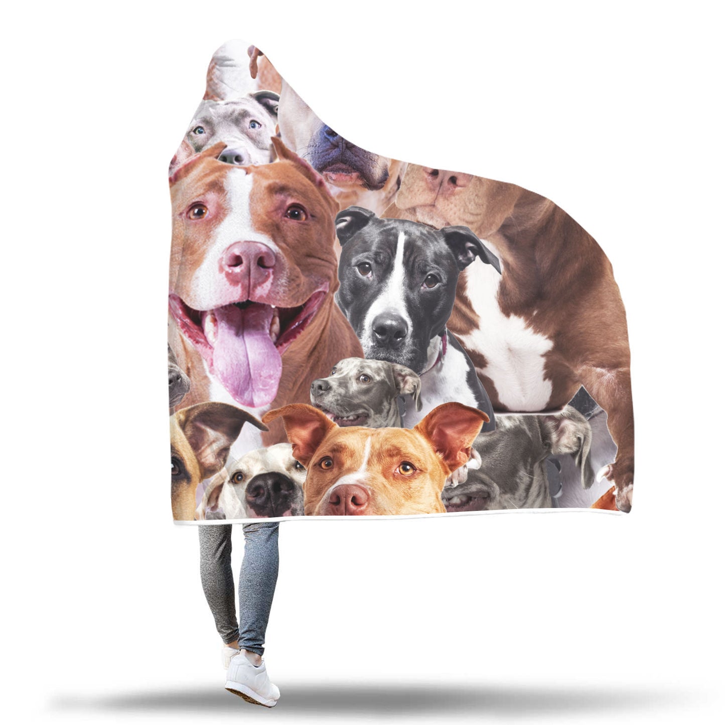 Pit bull Hooded Blanket