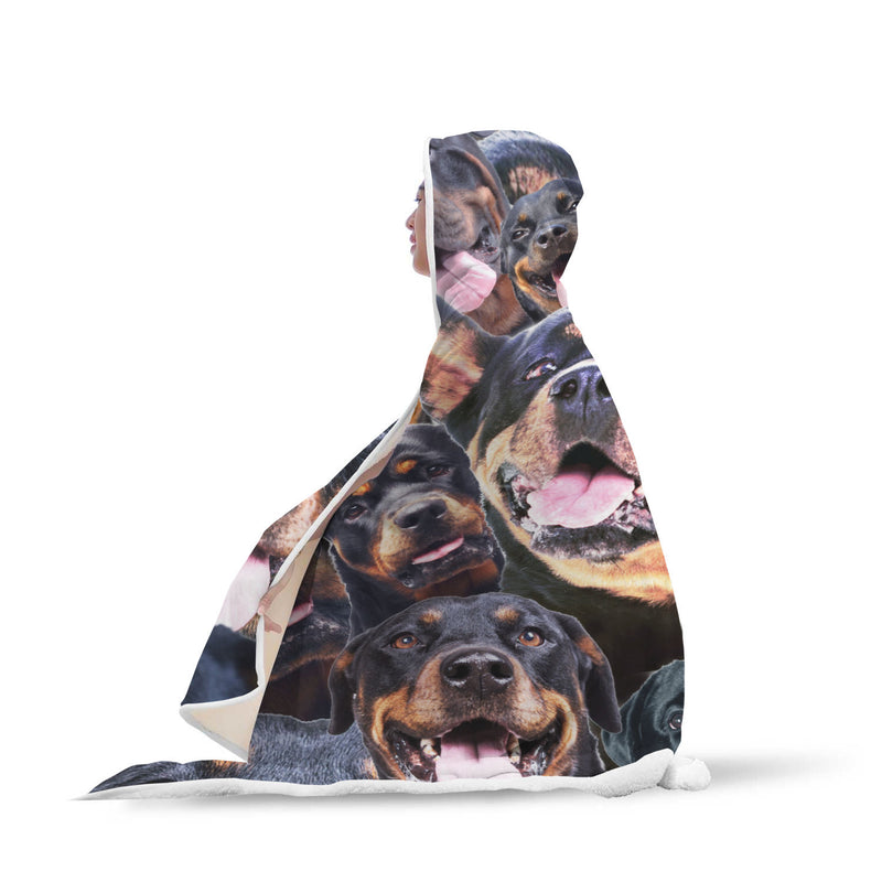 Rottweiler Hooded Blanket