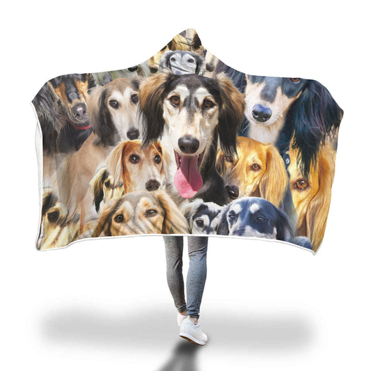 Saluki Hooded Blanket