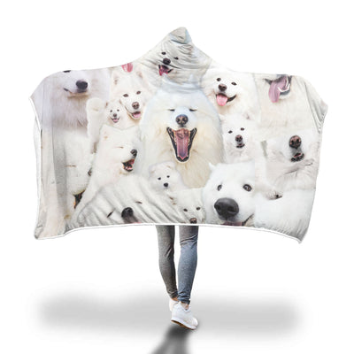 Samoyed Hooded Blanket
