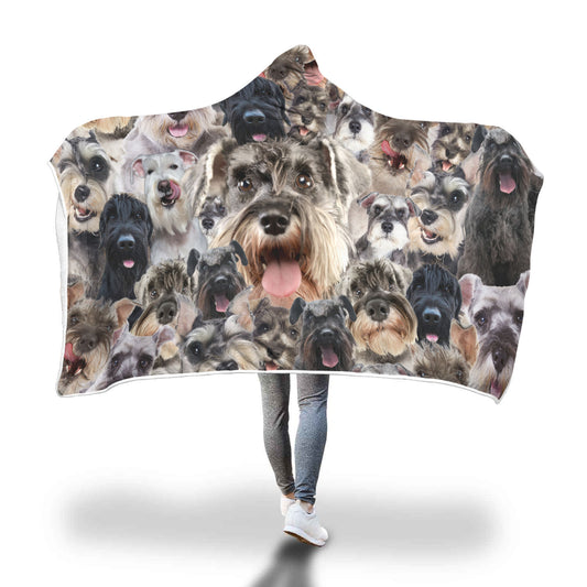 Schnauzer Hooded Blanket