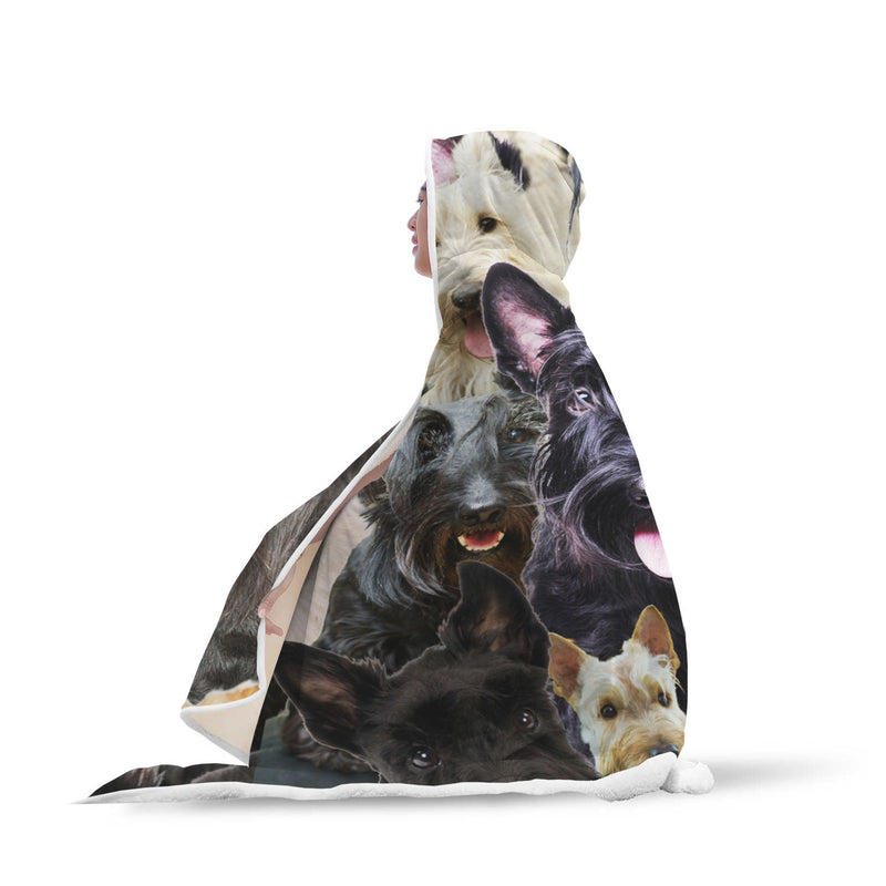 Scottish Terrier Hooded Blanket