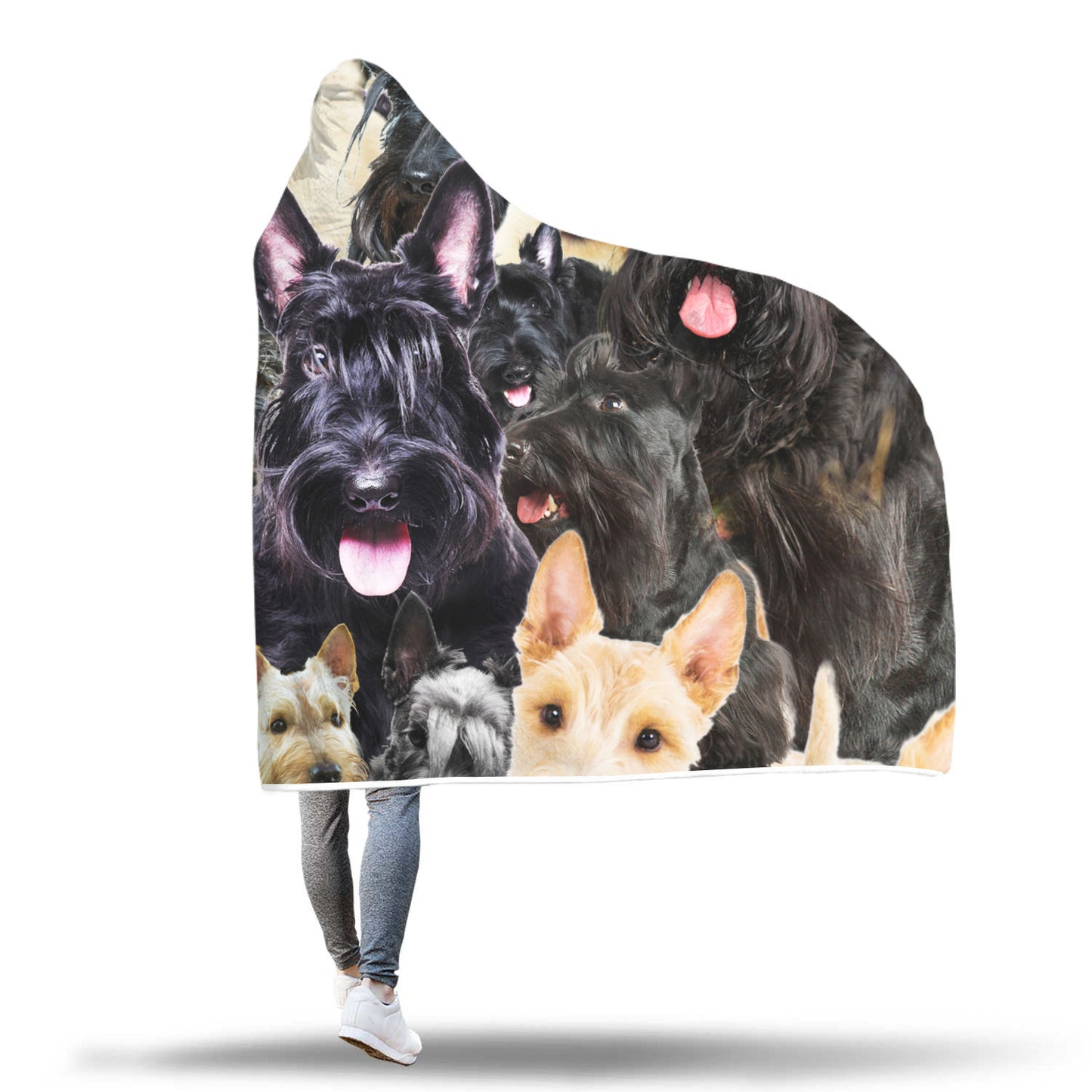 Scottish Terrier Hooded Blanket