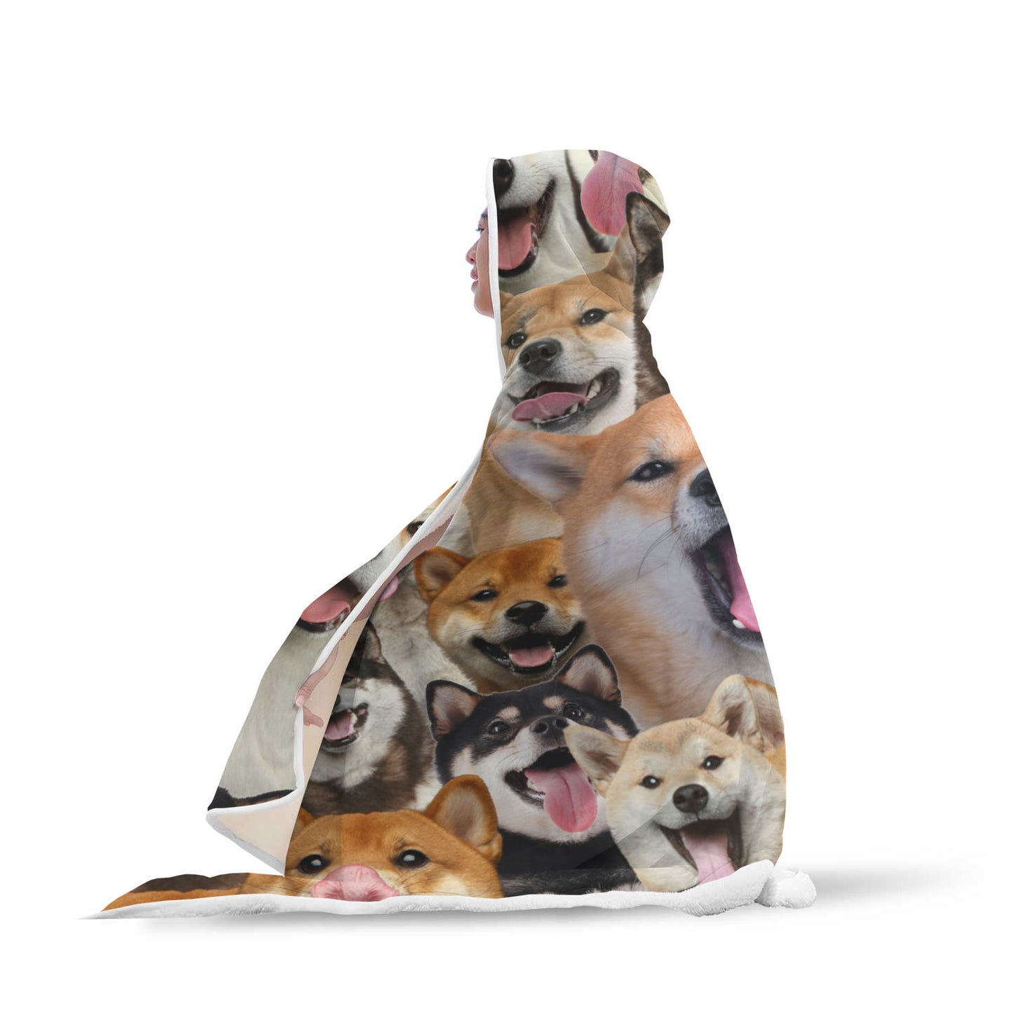 Shiba Inu Hooded Blanket