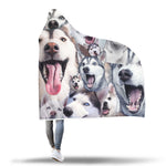Siberian Husky Hooded Blanket