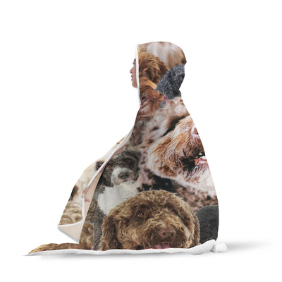 Spanish Water Dog Hooded Blanket