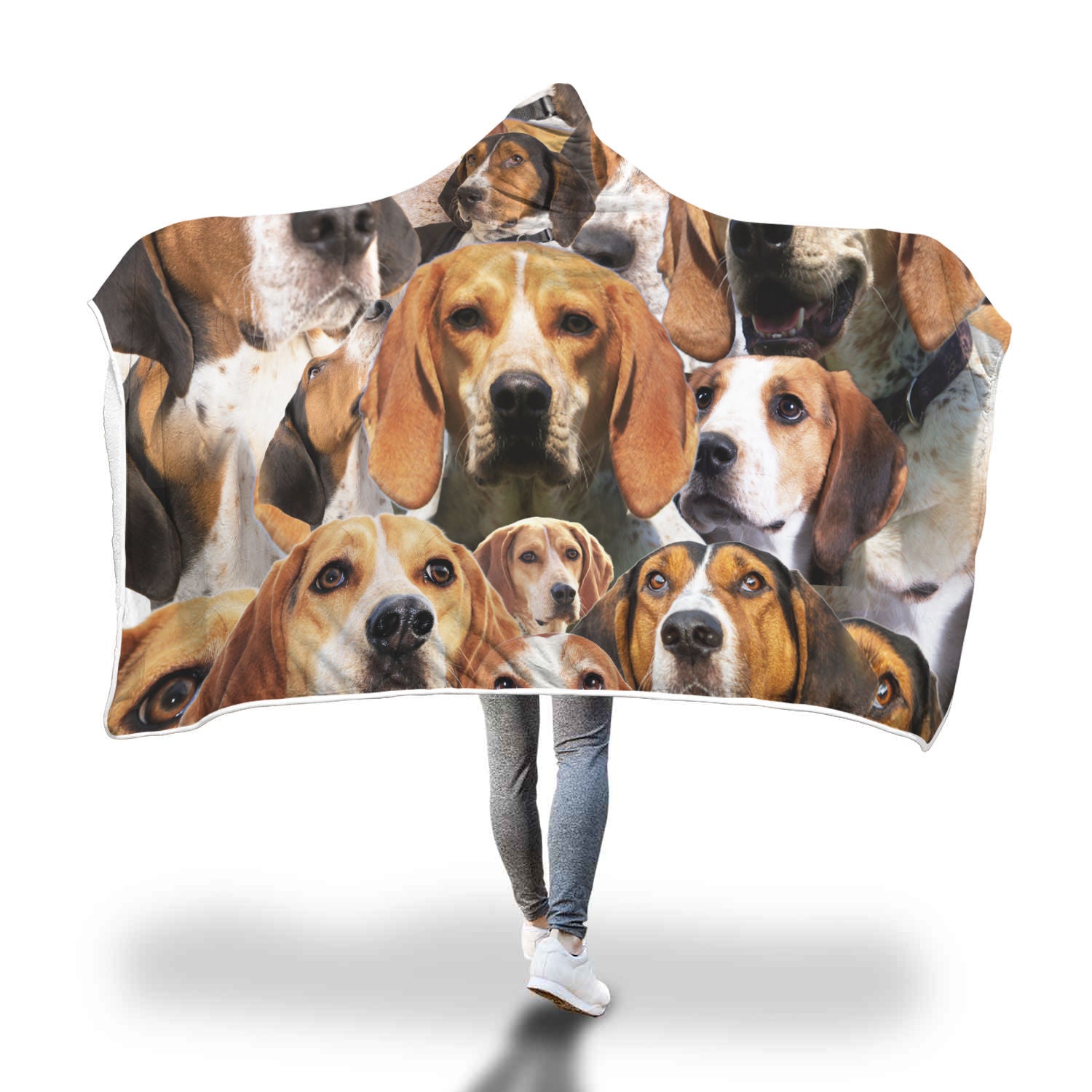 Treeing Walker Coonhound Hooded Blanket