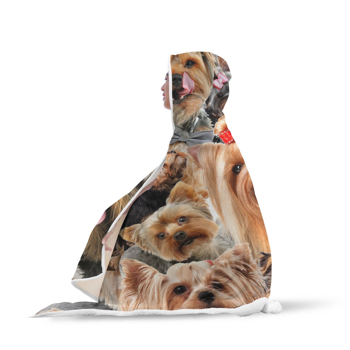 Yorkshire Terrier Hooded Blanket