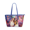 Shetland Sheepdog Leather Tote Bag