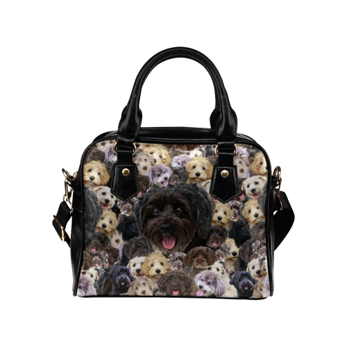 Schnoodle Face Shoulder Handbag