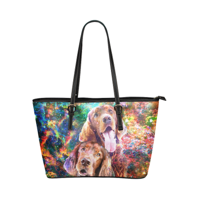 Irish Setter Leather Tote Bag