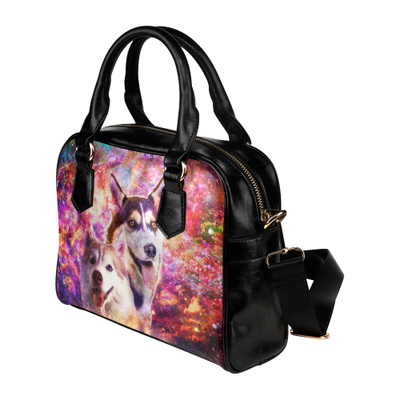 Siberian Husky Yin Yang Shoulder Handbag