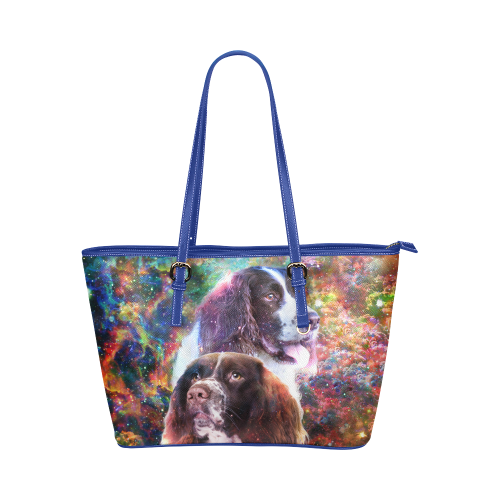 English Springer Spaniel Leather Tote Bag