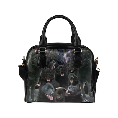 Schipperke Face Shoulder Handbag