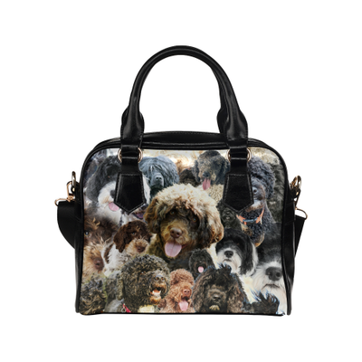 Portuguese Water Face Shoulder Handbag
