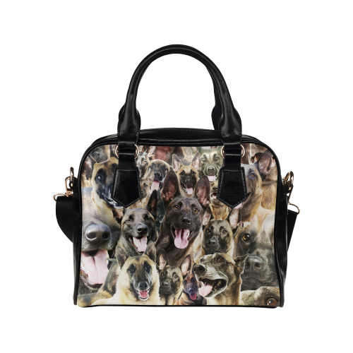 Belgian Shepherd Dog Malinois Face Shoulder Handbag