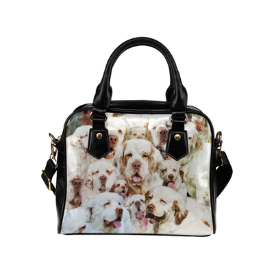 Clumber Spaniel Face Shoulder Handbag