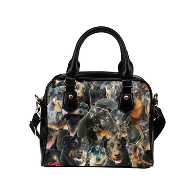 Beauceron Face Shoulder Handbag