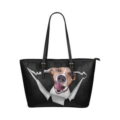 Jack Russell Terrier Leather Tote Bag