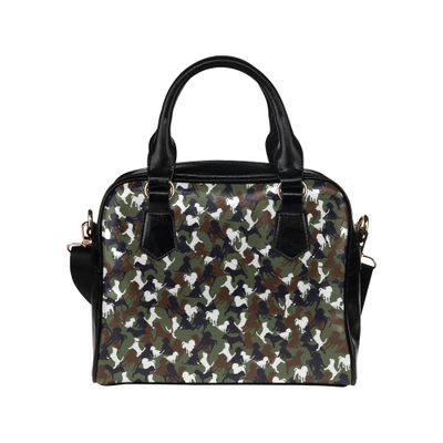Beagle Camo Shoulder Handbag
