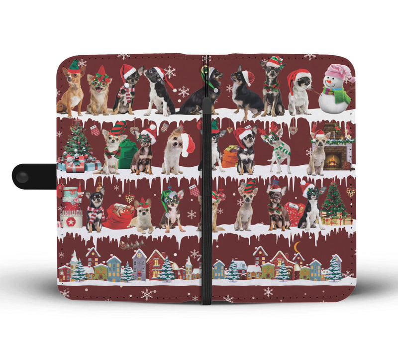 Chihuahua Snow Christmas Wallet Case