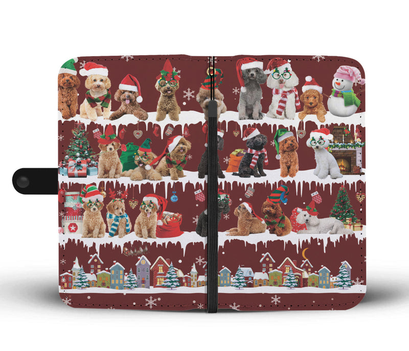 Poodle Snow Christmas Wallet Case