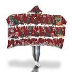 Doberman Pinscher Snow Christmas Hooded Blanket