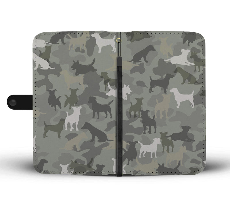 Jack Russell Terrier Camo Wallet Case