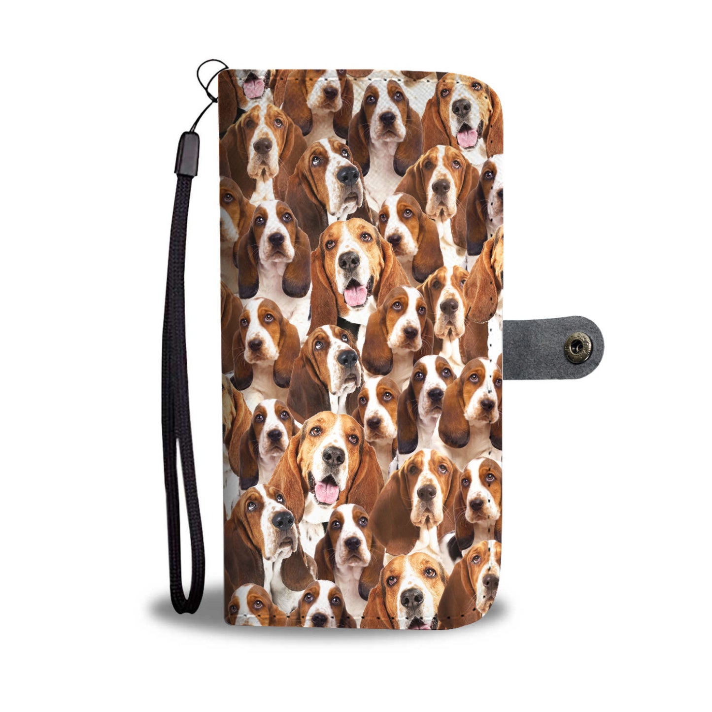 Basset Hound Full Face Wallet Case