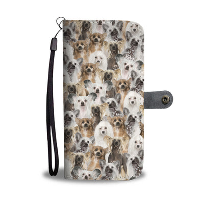 Chinese Crested Dog Full Face Wallet Case