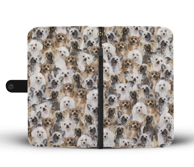 Chinese Crested Dog Full Face Wallet Case