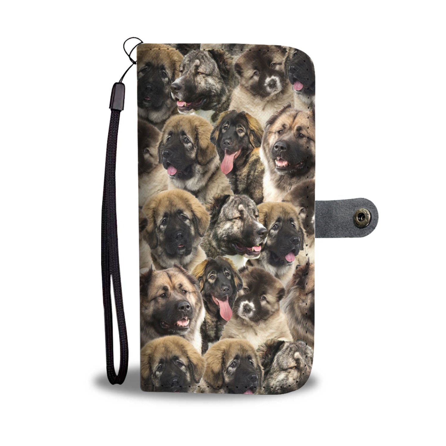 Caucasian Shepherd Dog Full Face Wallet Case