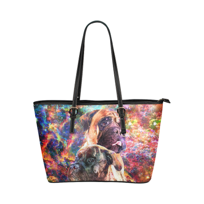 Bullmastiff Leather Tote Bag