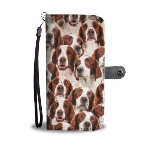 Irish Red and White Setter Full Face Wallet Case